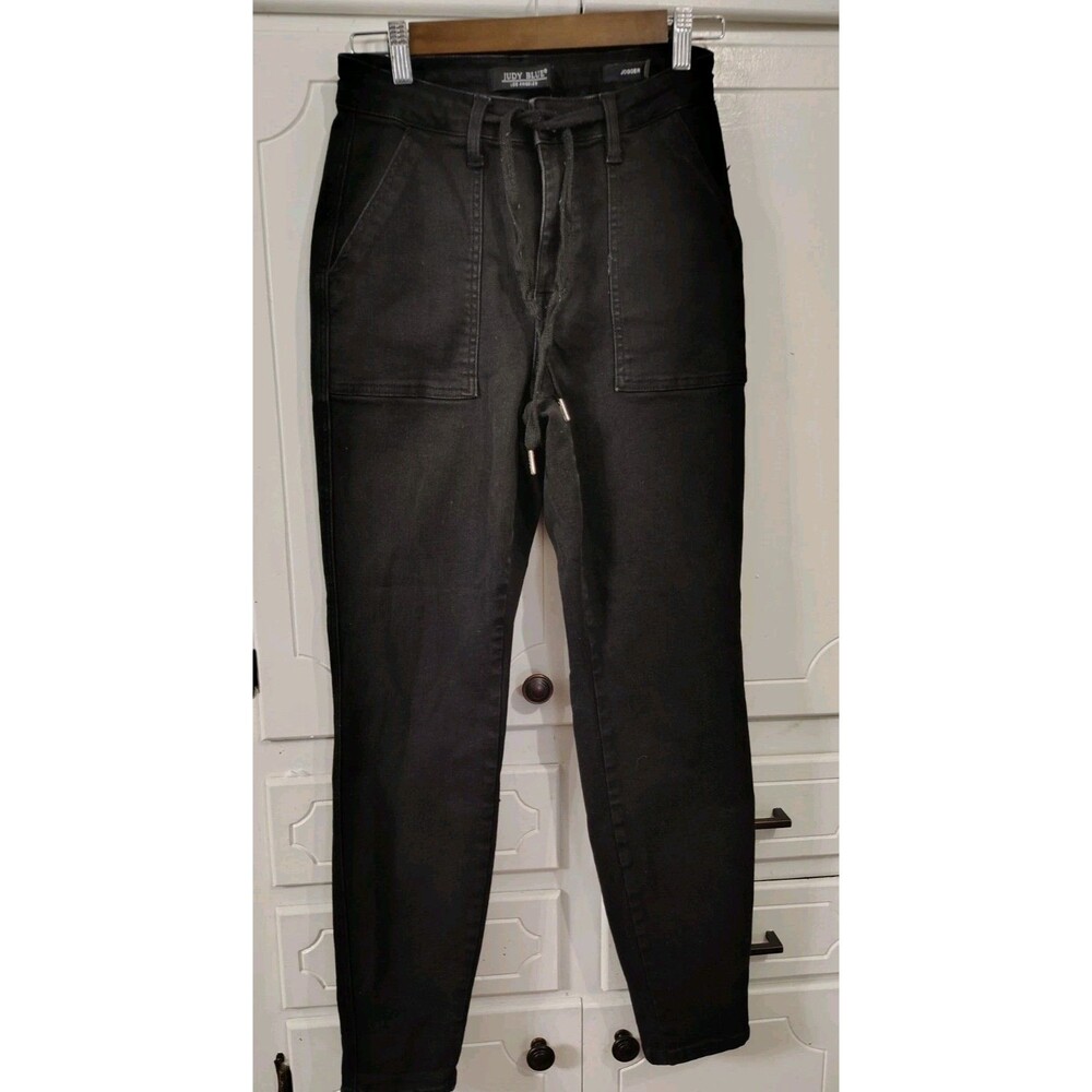Judy Blue Jeans Size 5/27 (26x29) Black Joggers Stretch Denim